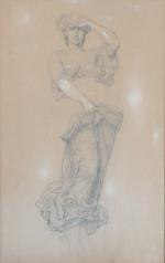 William Bouguereau (1825-1905) Étude pour CérèsDessin, crayon et rehauts de...