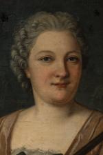 Attribué à Donatien Nonotte (1708-1785)
Portrait de dame à la proue...