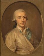 Attribué à Jens Jørgensen Juel (1745-1802)Portrait d'homme dans un ovale...