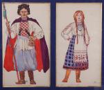 Maurice de Becque (Saumur, 1878-1938, Plougasnou)
"Jeune paysanne", 1904
"Cosaque"

Projets de costumes...