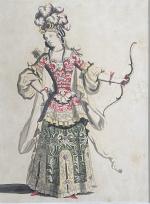Dans le goût de Jean Berain (Saint-Mihiel, 1640-1711, Paris)Costume de...