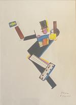 Paul Colin (Nancy, 1892-1985, Nogent-sur-Marne) Projet d'affiche publicitaireGouache sur papier.Signée.Haut....