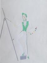 Attribué à Dany (Marche-en-Famenne, 1943)
Artiste à la palette

Crayon, aquarelle et...
