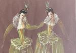 Leonor Fini (Buenos-Aires, 1908-1996, Aubervilliers)Deux danseuses à la robe verteProjet...