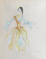 Leonor Fini (Buenos-Aires, 1908-1996, Aubervilliers)Couple de danseursProjets de costumes pour...