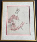 René Gontran Ranson (1891-1977)"Les marionnettes anglaises"Aquarelle et crayon.Signé en bas...