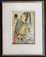 Alec Shanks (1904-1987)Dame de pique, 1973Roi de pique, 1973Deux aquarelles...