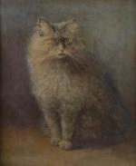 attribué à Jules Gustave Le Roy (Français, 1856-1921)Portrait d'un chat...