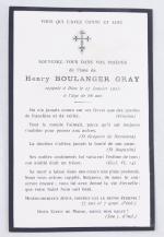 Henri Gray (1858-c.1924), Henry Boulanger, dit
Menu de Obole, 10 octobre...