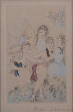 Marie Laurencin (Française, 1883-1956)Cinq fillettesEau-forte et pointe-sèche. Signée au crayon....