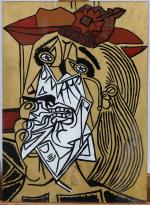D'après Pablo Picasso (Espagnol, 1881-1973)
La femme qui pleure

Fixé sous verre...