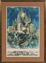 Lucien Joseph Fontanarosa (Français, 1912-1975) Venise Lithographie.Signée et justifiée "138/190"...
