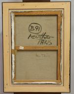 Wolf Reuther (Allemand, 1917-2004)"Le trio"Toile. Signée, titrée, numérotée "B91" et...