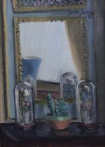 Juliette Juvin (Française, 1891-1978)Le miroir, 1957 Toile.Signée et datée en...