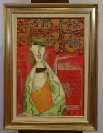 Gabriel Zendel (Français, 1906-1992)Portrait de femme Toile.Signée en bas à...