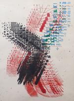 Constantin Xénakis (Égyptien, 1931-2020)"Angle droit", 1987Gouache sur papier.Signée au milieu...