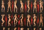 Jean-Pierre Kaliaguine (Français, 1944-2007)Femmes nues Femmes accroupies Deux toiles. Signées...