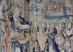 Audenarde, vers 1580-1590Alexandre recevant l'hommage de deux dignitairesen laine et...