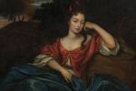 Attribué à Henri Gascard (Français, 1635-1701)Portraits de jeunes dames étendues...