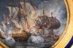 Louis-Nicolas Van Blarenberghe (Français, 1716-1794)Bataille navaleGouache. Monogrammée en bas à...
