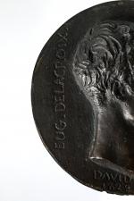 Pierre Jean David d'Angers (Français, 1788-1856)Eugène Delacroix, 1828Médaille en bronze...