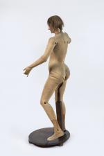 Travail parisien vers 1840Rarissime mannequin féminin pour artisteen tissu rembourré...