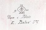 Émile Balon à Blois (Français, 1859-1929)Grande coquille ou bouquetière à...