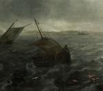 Jan Porcellis (Provinces-Unies, 1583/85-1632) Voiliers sur une mer agitée Toile...