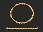 Collier et bracelet articulés en or jaune 750 millièmes à...