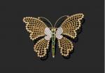 Broche en or jaune 750 millièmes ajouré figurant un papillon,...
