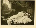 La Dame de Munich ou Femme vue de dos, impression d’après une impression au fusain d’Étienne Carjat de la peinture perdue de Gustave Courbet de 1869. Photographie dans le domaine public
