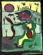 Jaber (Tunisien, 1938-2021), Jaber El Mahjoub, ditLe serpent, 1995Acrylique sur...