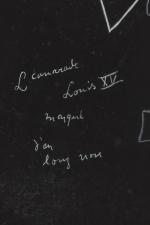 Jean Cocteau (Français, 1889-1963)"Le camarade Louis XV masqué"Crayon gras blanc...