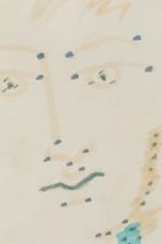 Jean Cocteau (Français, 1889-1963)
Visage aux points, 1960

Marqueurs couleurs sur papier.
Signé...
