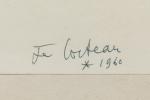 Jean Cocteau (Français, 1889-1963)
Visage aux points, 1960

Marqueurs couleurs sur papier.
Signé...