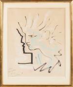 Jean Cocteau (Français, 1889-1963)
Portrait de jeune homme, c. 1940-1945

Encre de...