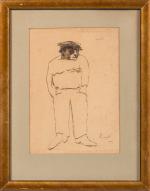 Constant Permeke (Belge, 1886-1952)
"Wardje", 1920

Crayon et encre sur papier.
Signé et...