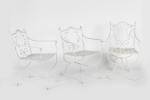 Raymond Subes (Français, 1891-1970)Six fauteuils de jardin de deux modèles...