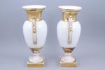 Charles-Edme Chaperon (Paris, 1804-1849)
Deux grands vases balustres 

en porcelaine blanche...