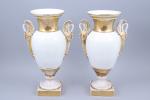 Charles-Edme Chaperon (Paris, 1804-1849)
Deux grands vases balustres 

en porcelaine blanche...
