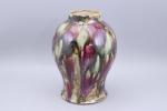 Chine - XXe siècle 
Vase balustre 

en grès émaillé polychrome.

Haut....