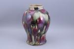 Chine - XXe siècle 
Vase balustre 

en grès émaillé polychrome.

Haut....