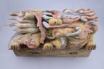 Chine - XXe siècle
Trois éléments de frise 

en bois sculpté...