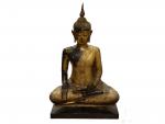 Thaïlande, Ratanakosin - vers 1900
Bouddha Maravijaya

en bronze laqué or, assis...