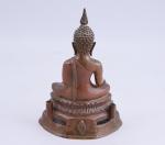 Thaïlande, vers 1900
Statuette représentant Bouddha en Bhumisparsha mudra. 

en bronze.

Haut....