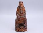 Chine - XIXe siècle
Trois statuettes de Guanyin 

en bois, l'une...