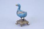 Chine - Fin XIXe siècle
Canard 

en bronze et émaux cloisonné,...