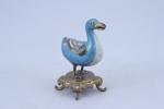 Chine - Fin XIXe siècle
Canard 

en bronze et émaux cloisonné,...