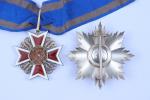Roumanie 
Ensemble comprenant étoile de Commandeur et plaque de Commandeur...
