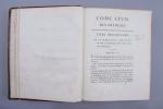 CODE CIVIL.
Code civil des Français. Edition originale et seule officielle.
Paris,...